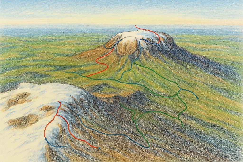 Kilimanjaro route map